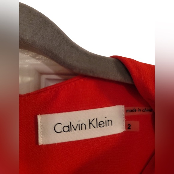 Calvin Klein Red Dress size 2 - Picture 3 of 3